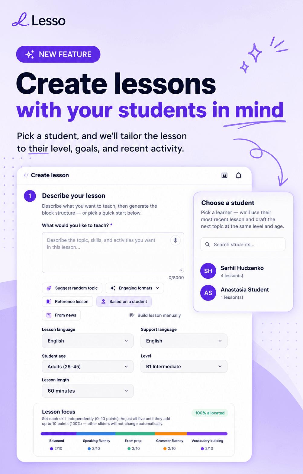 Create lessons with your students in mind
