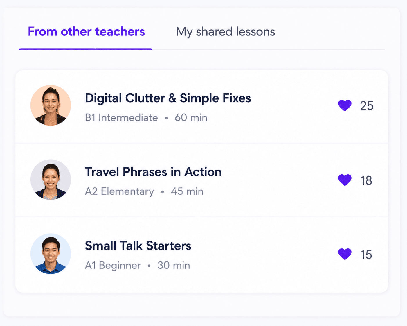 Share & browse lessons